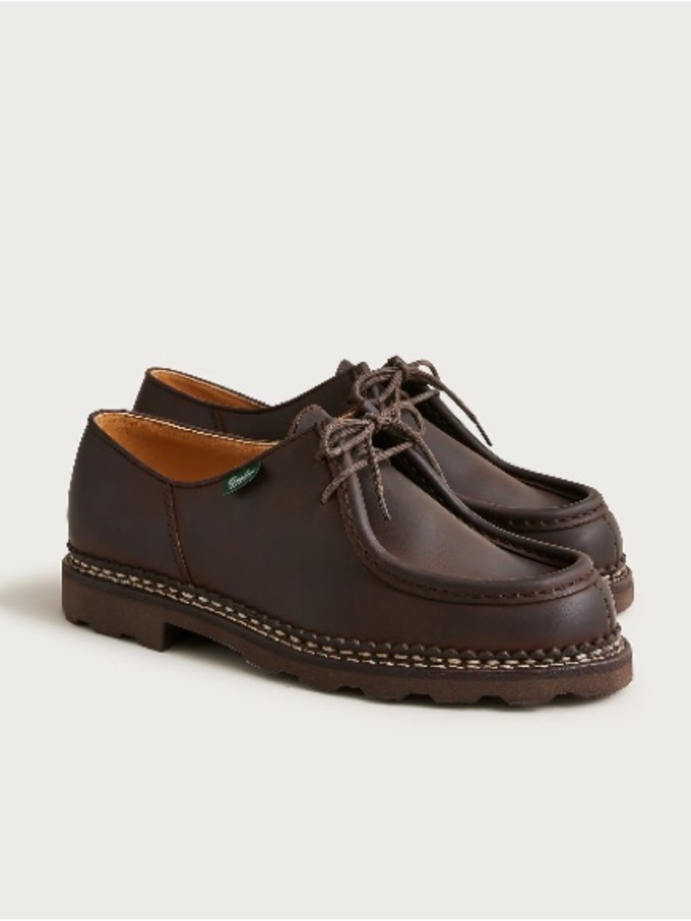 NWOB Paraboot Michael ll Derby Shoes Nubuck Gringo Brown EU 44.5 US 10.5